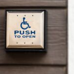 Close,Up,View,Of,Button,To,Open,Wheelchair,Accessible,Door