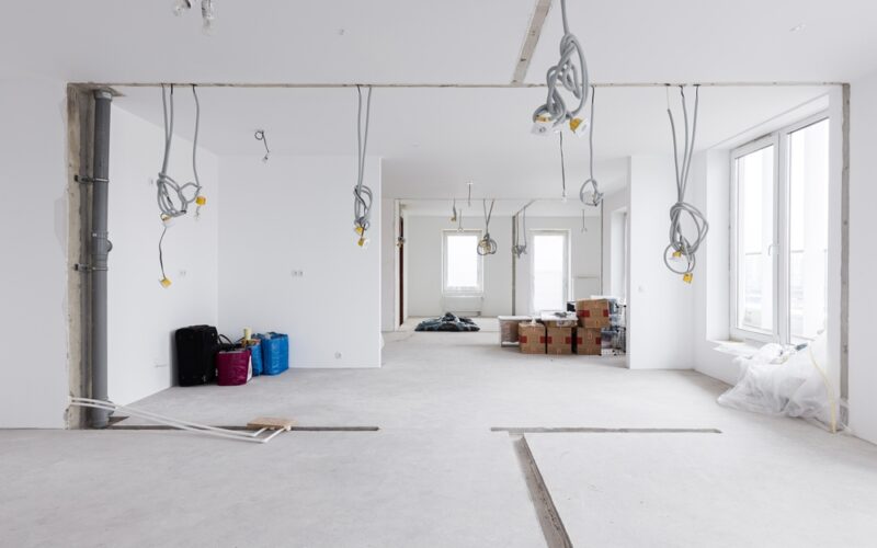 Empty,Concrete,Commercial,Space,Without,Finishing,With,Partitions